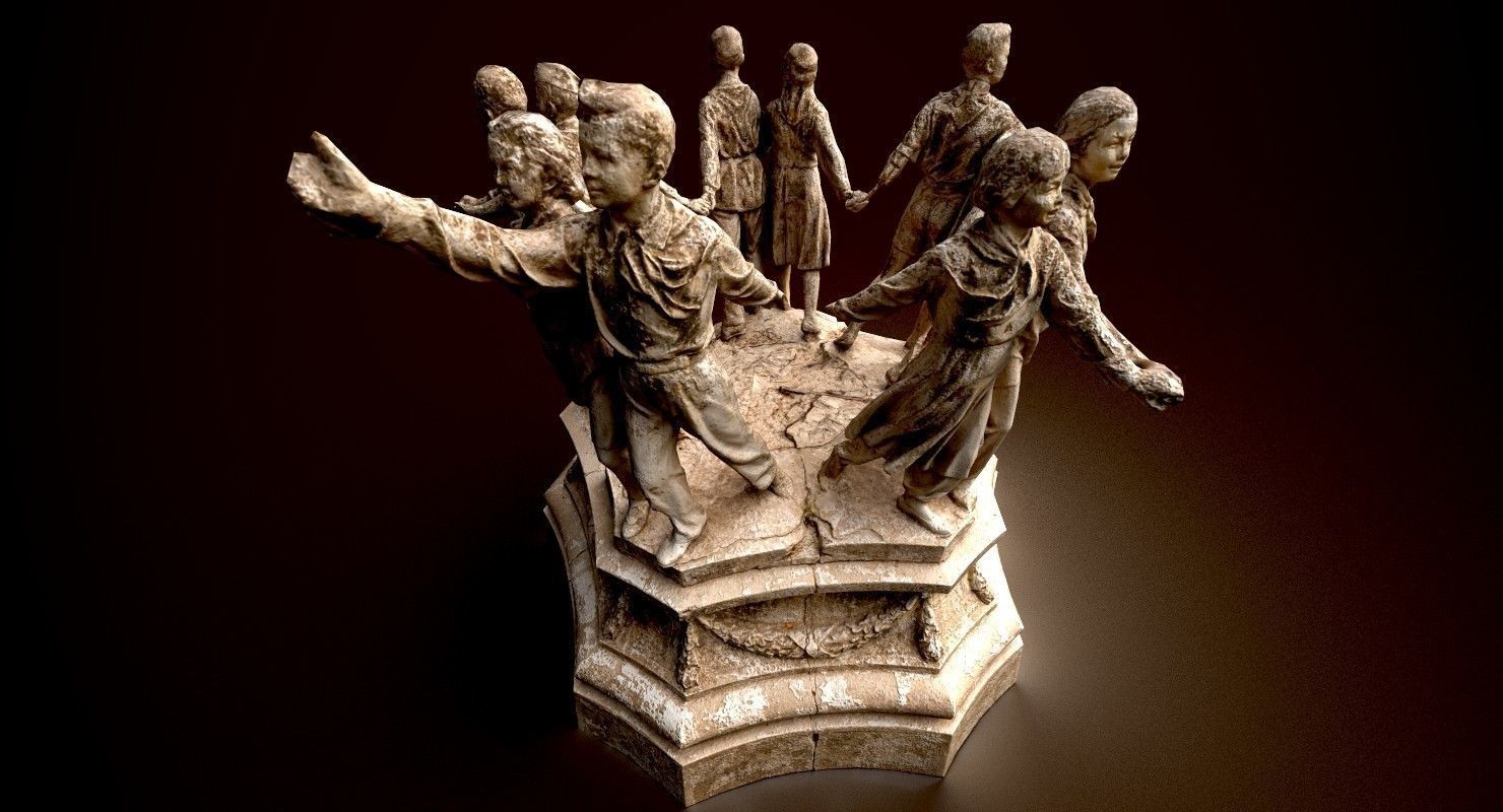 Soviet monument Low-poly 3D model_27