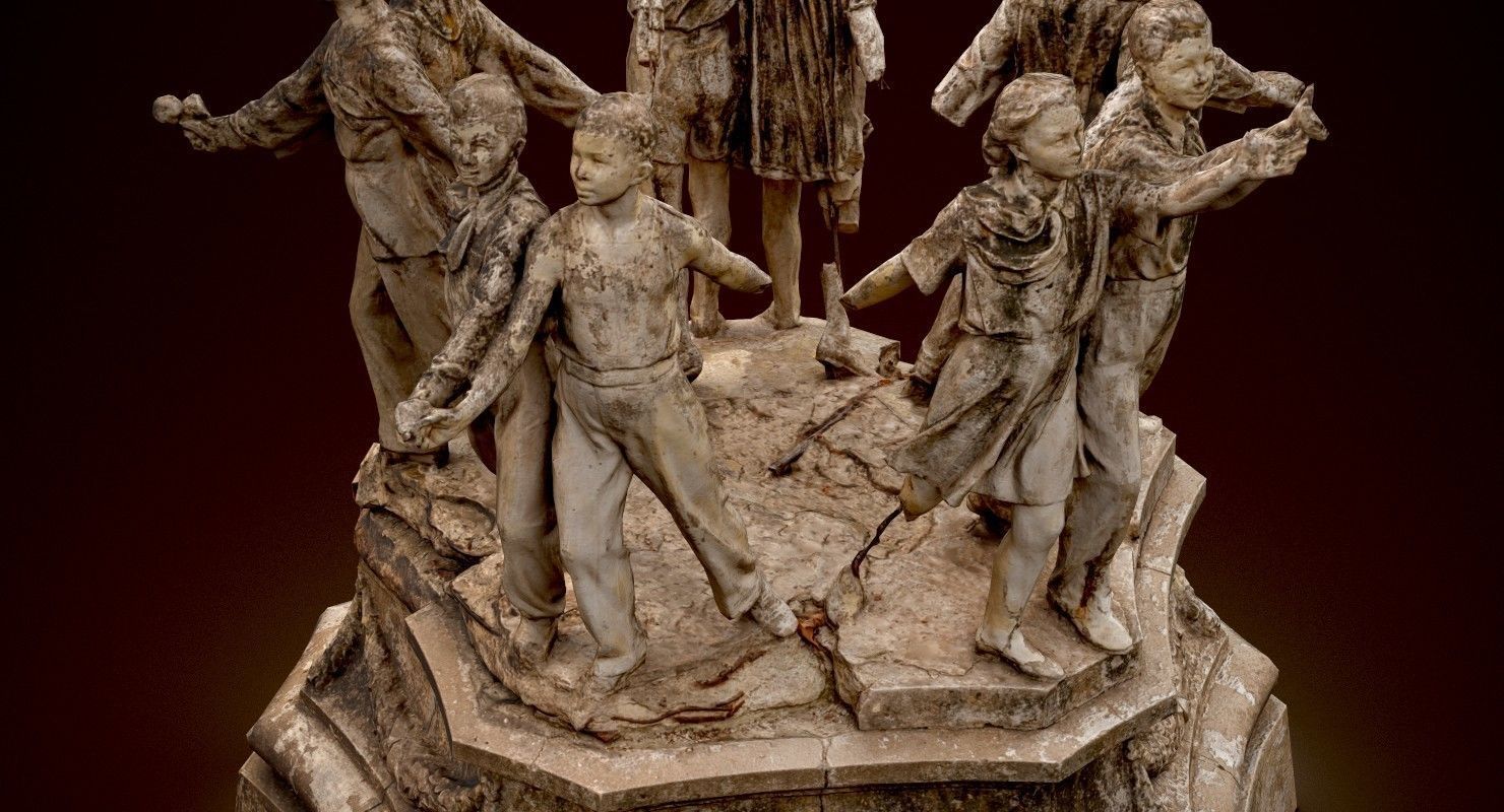 Soviet monument Low-poly 3D model_19