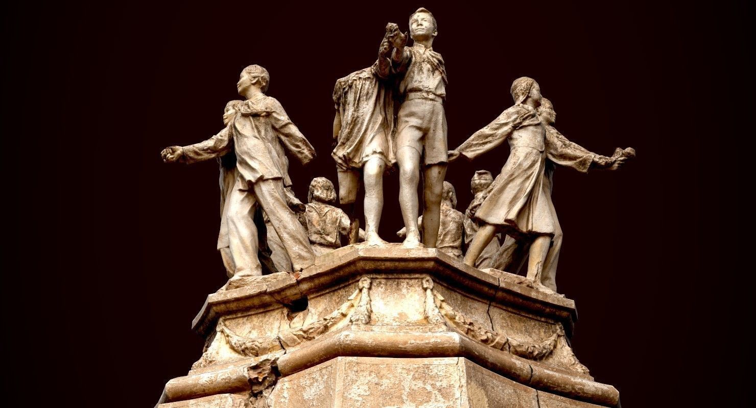 Soviet monument Low-poly 3D model_8