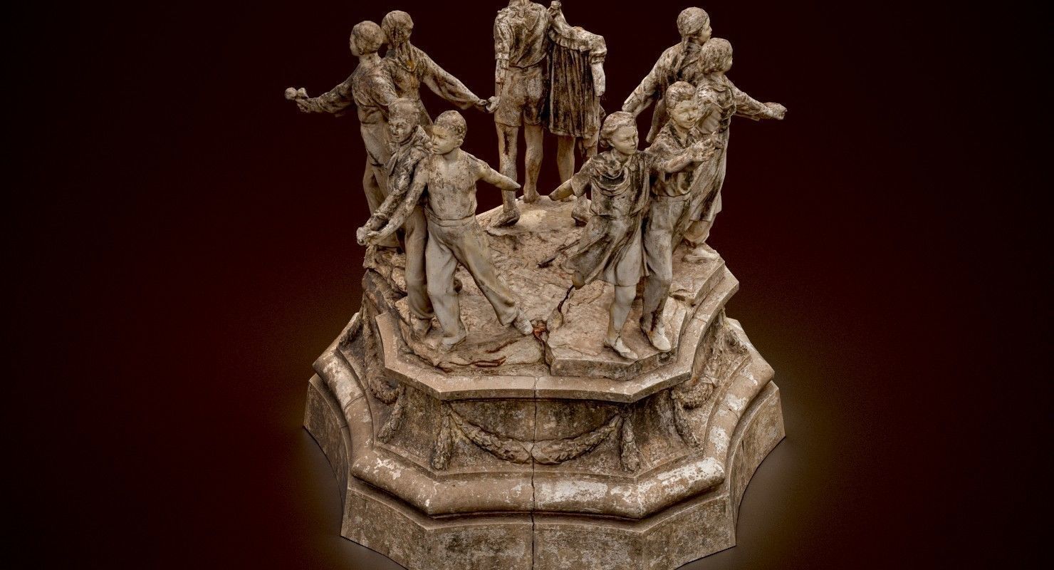 Soviet monument Low-poly 3D model_18