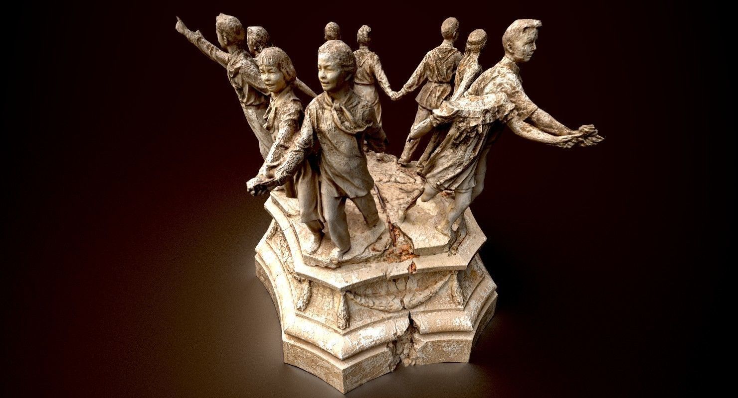 Soviet monument Low-poly 3D model_26