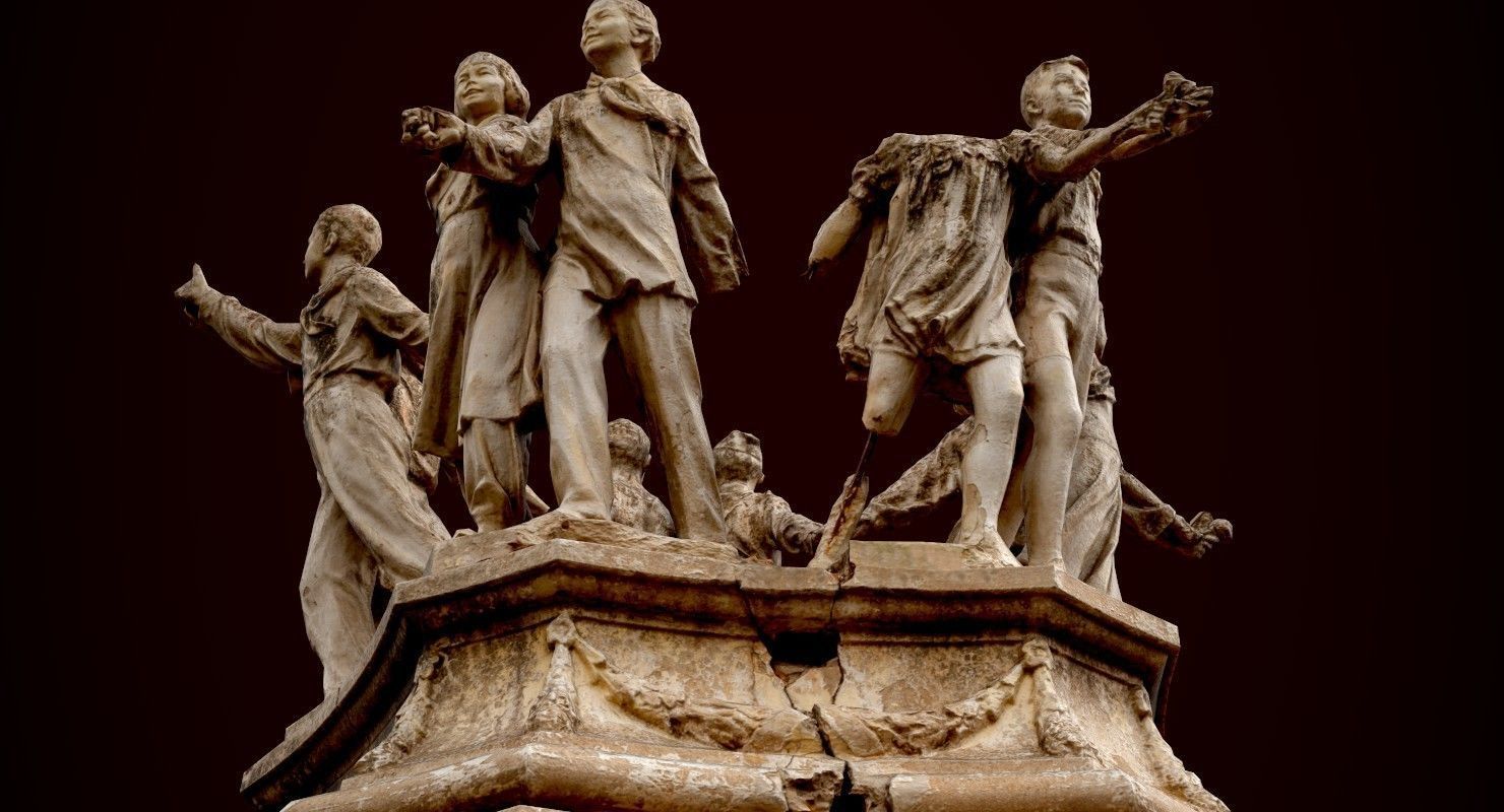 Soviet monument Low-poly 3D model_15