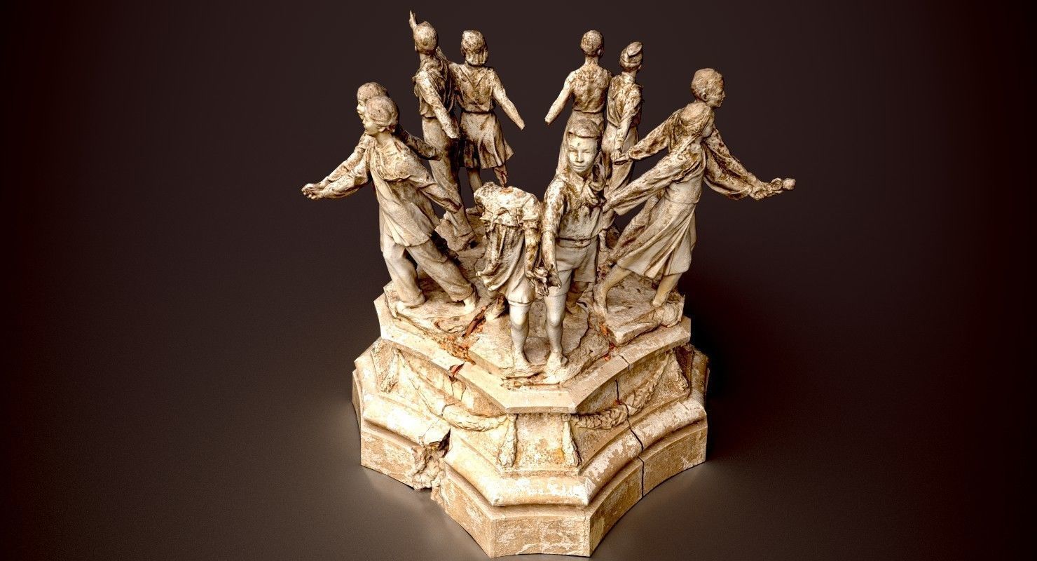 Soviet monument Low-poly 3D model_20