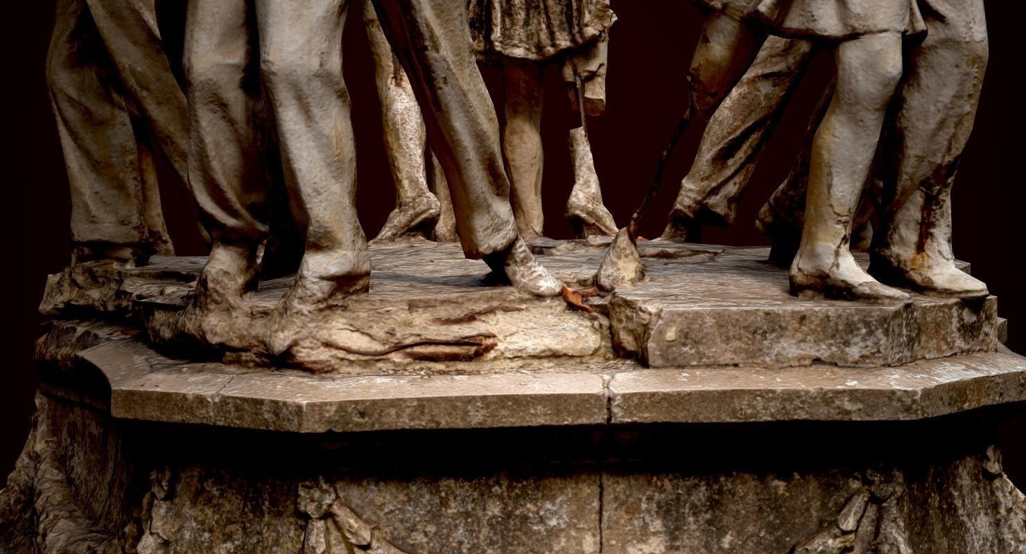 Soviet monument Low-poly 3D model_14