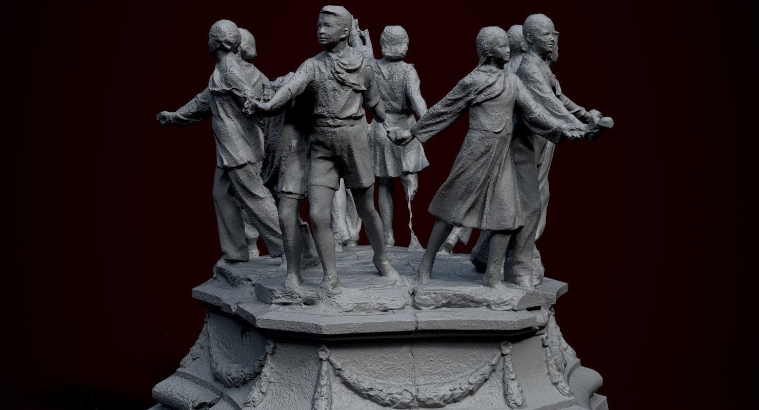 Soviet monument Low-poly 3D model_36