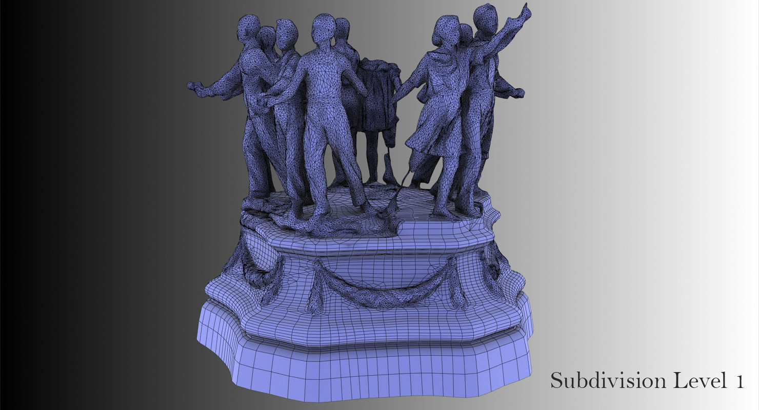 Soviet monument Low-poly 3D model_40