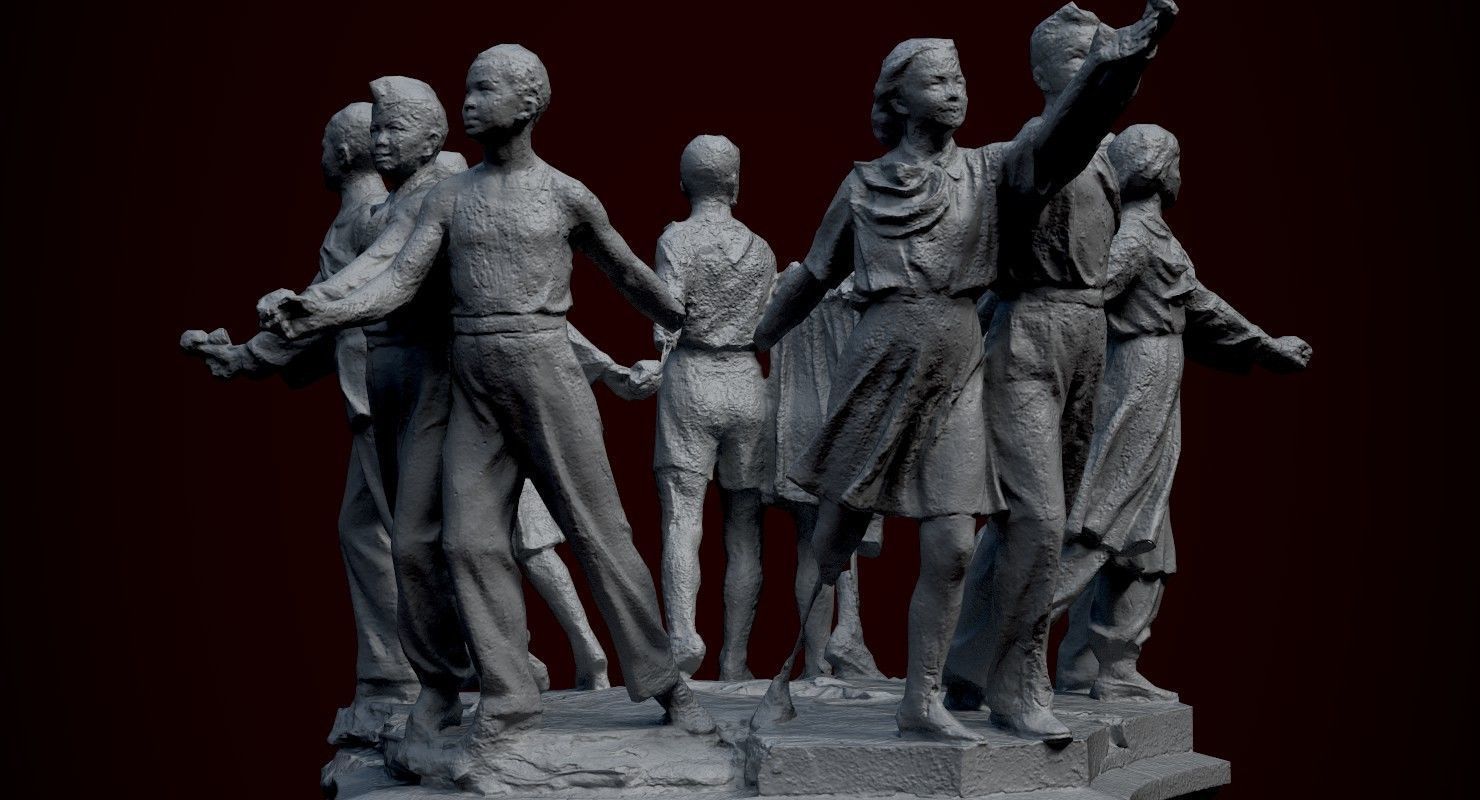 Soviet monument Low-poly 3D model_34