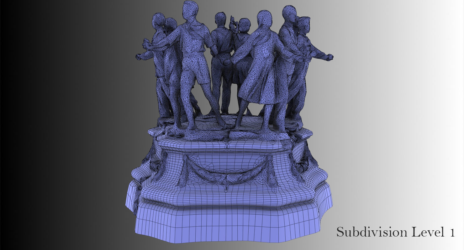 Soviet monument Low-poly 3D model_38