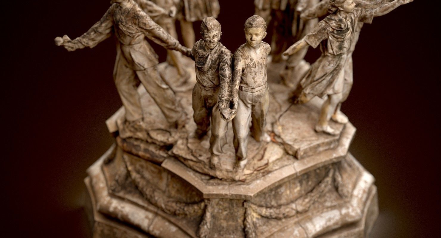 Soviet monument Low-poly 3D model_23