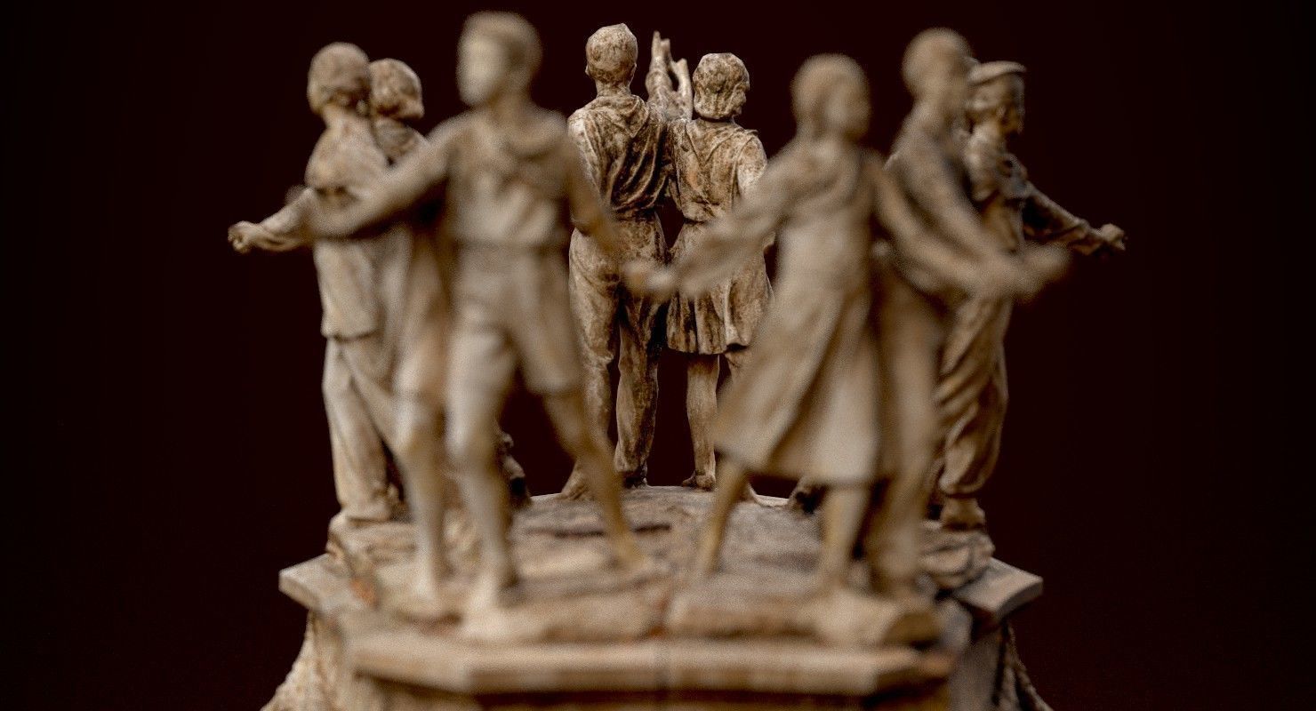 Soviet monument Low-poly 3D model_21