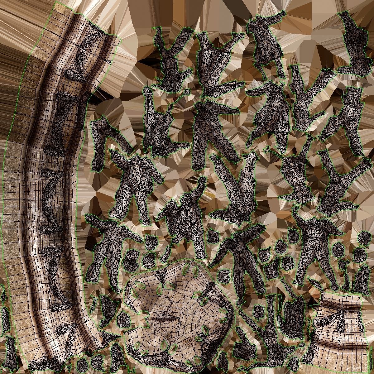 Soviet monument Low-poly 3D model_44