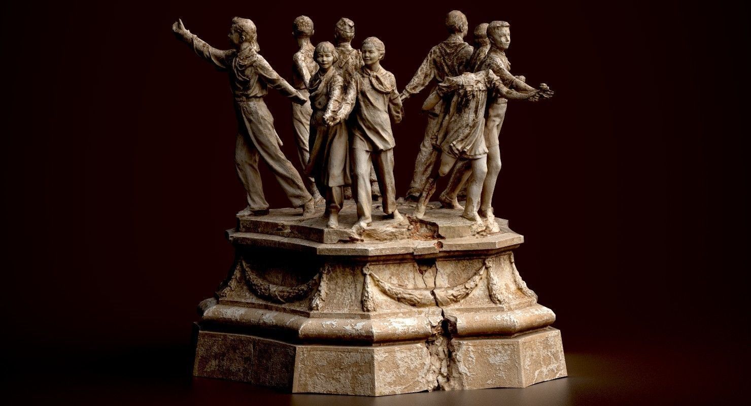 Soviet monument Low-poly 3D model_30