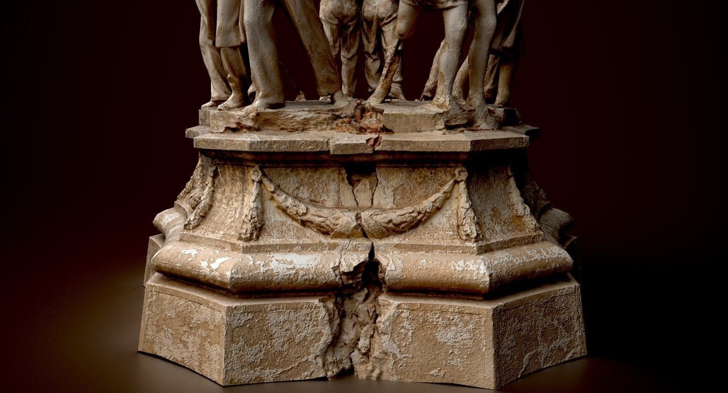 Soviet monument Low-poly 3D model_12