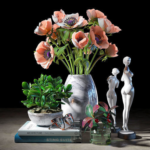 Decorative set 010  3D model