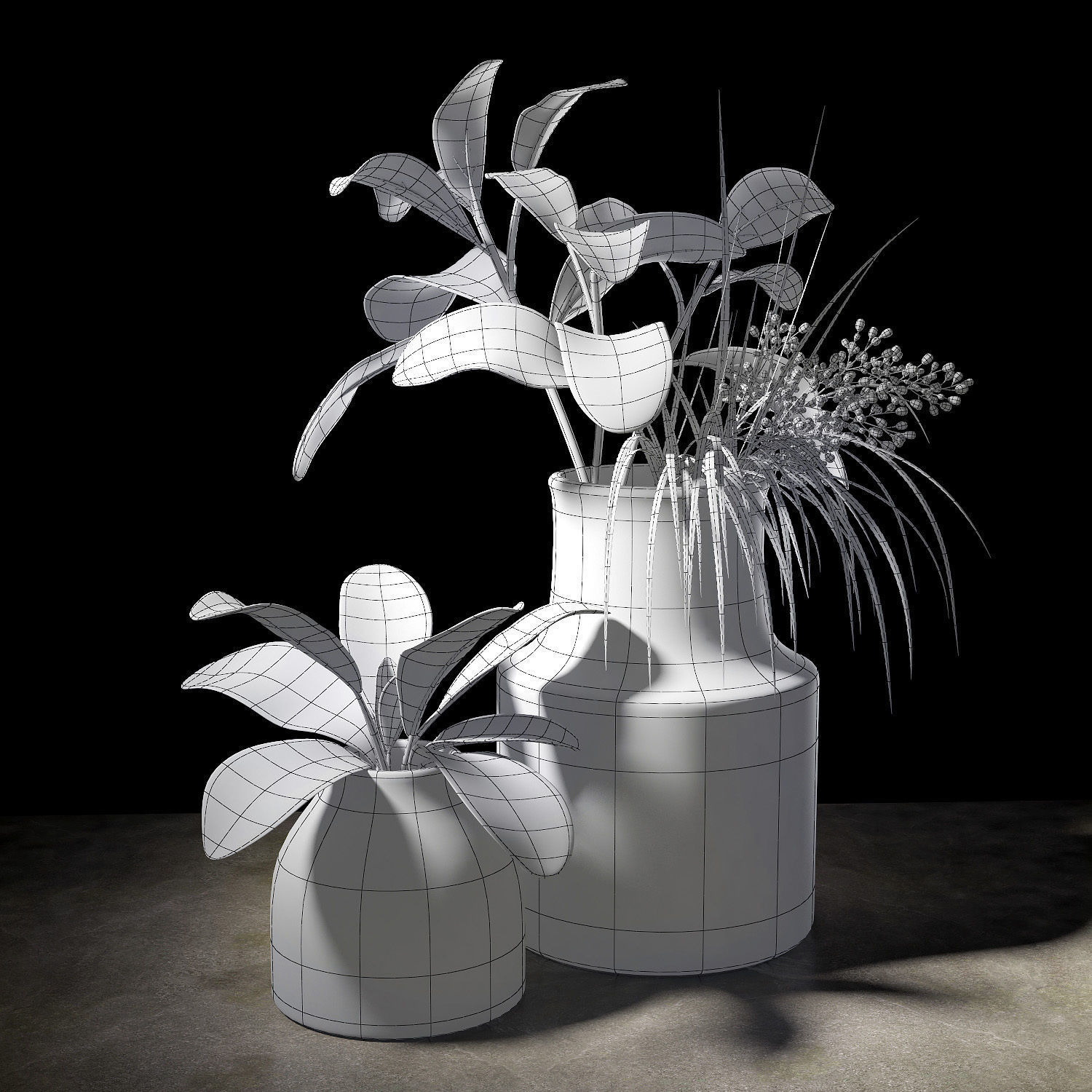 Set of plants 04 3D model_1