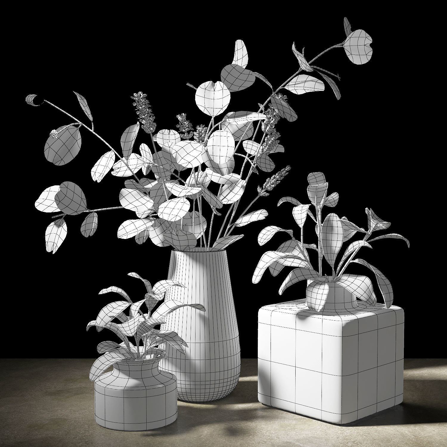 Set of plants 05 3D model_1