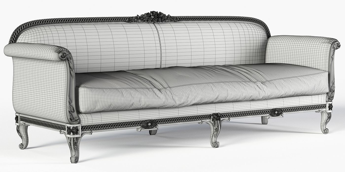 Antique Sofa 3D model_6