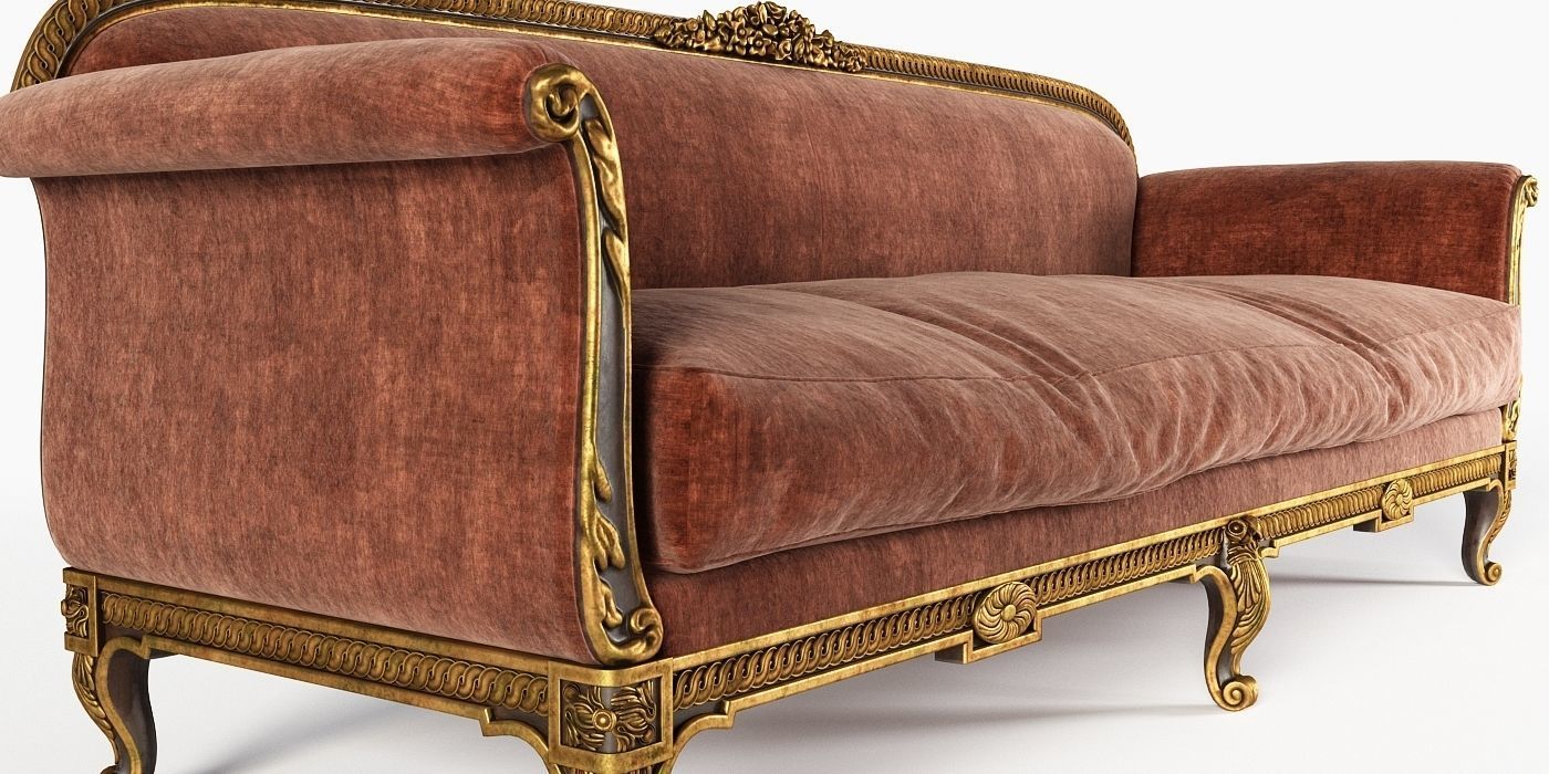Antique Sofa 3D model_2
