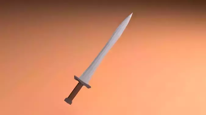 Iron Sword Low-poly 3D model