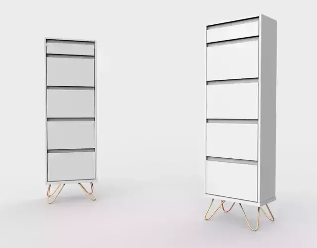 Elona Vanity Chest Of Drawers 3D model
