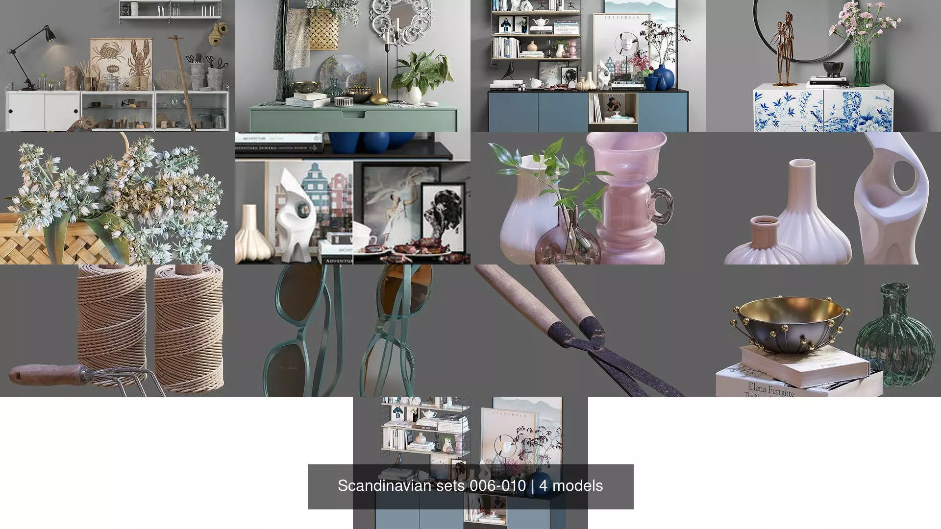 Scandinavian sets 006-010 3D Model Collection_1
