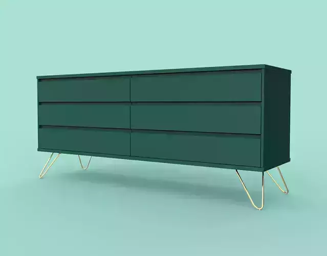 Elona Wide Chest Of Drawers 3D model