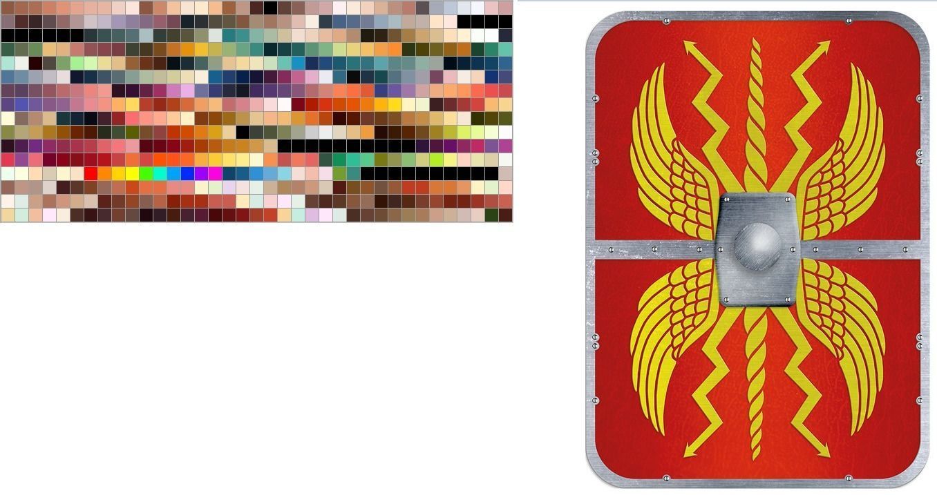 Roman Shield Low-poly 3D model_1