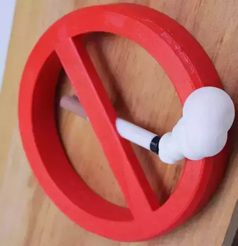 3D Printed No Smoking Sign 3D print model
