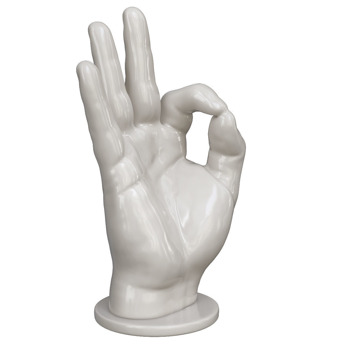 Hand OK sculpture 3D print model_3