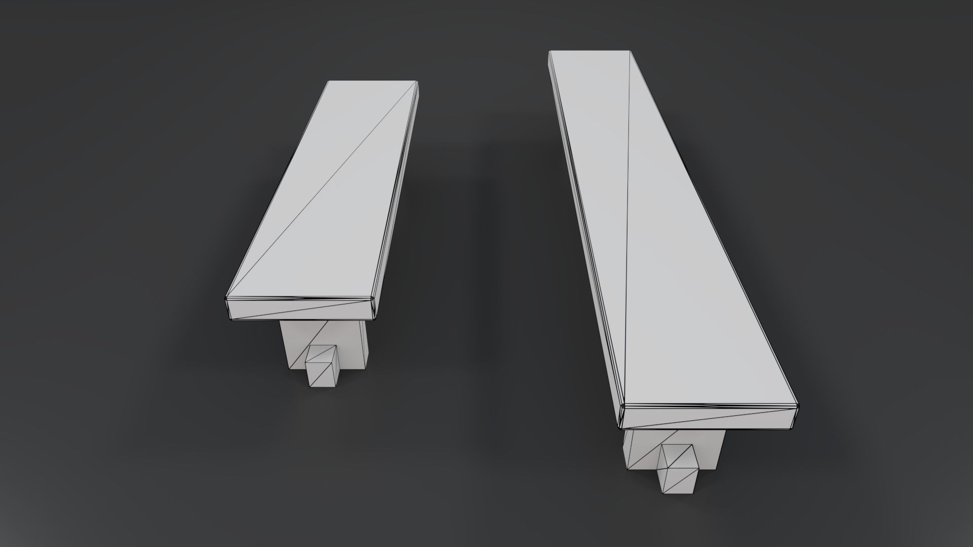 Medieval Benches PBR Low-poly 3D model_6