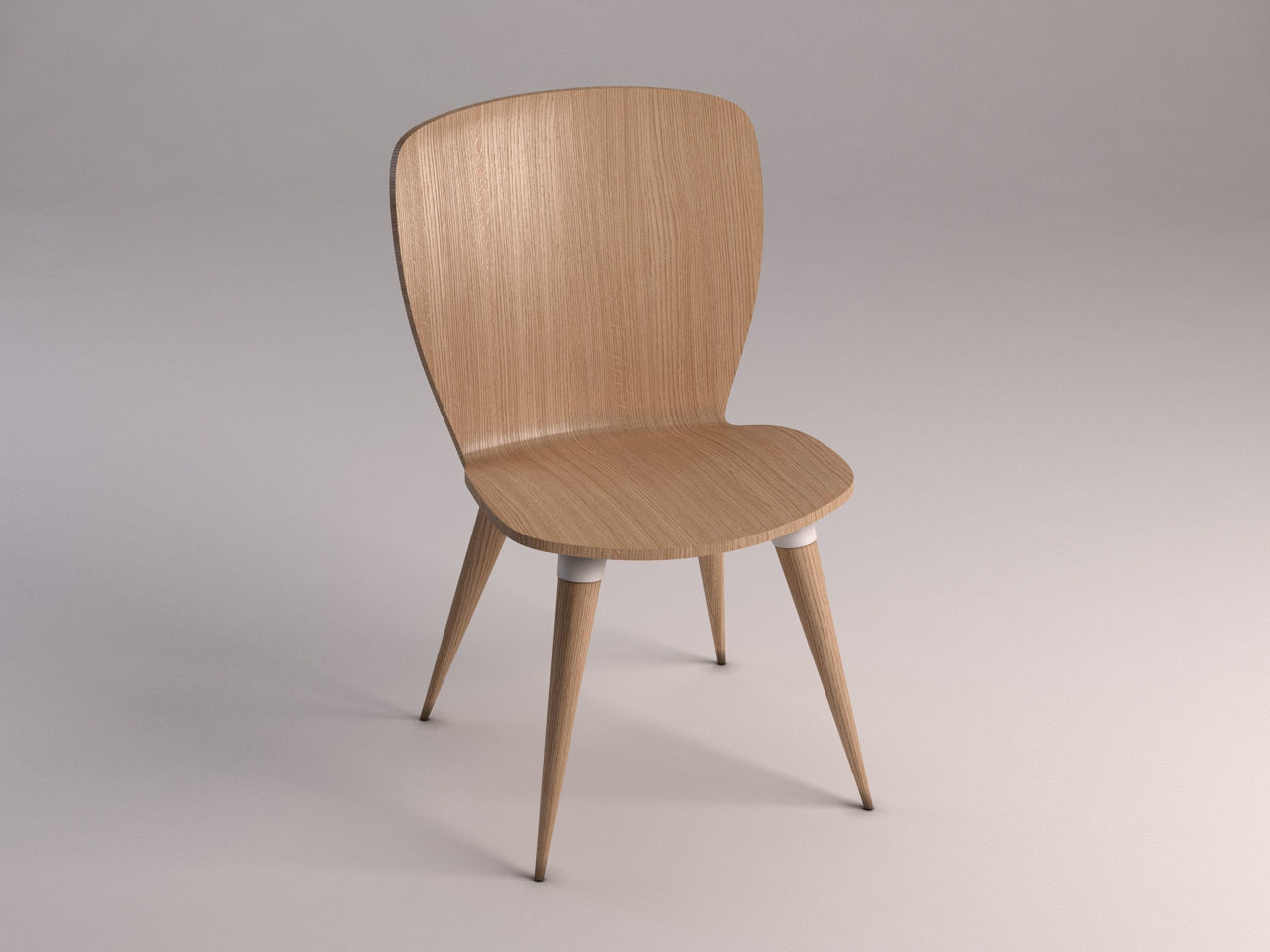 CHAIR---Wood and plastic 3D model_2