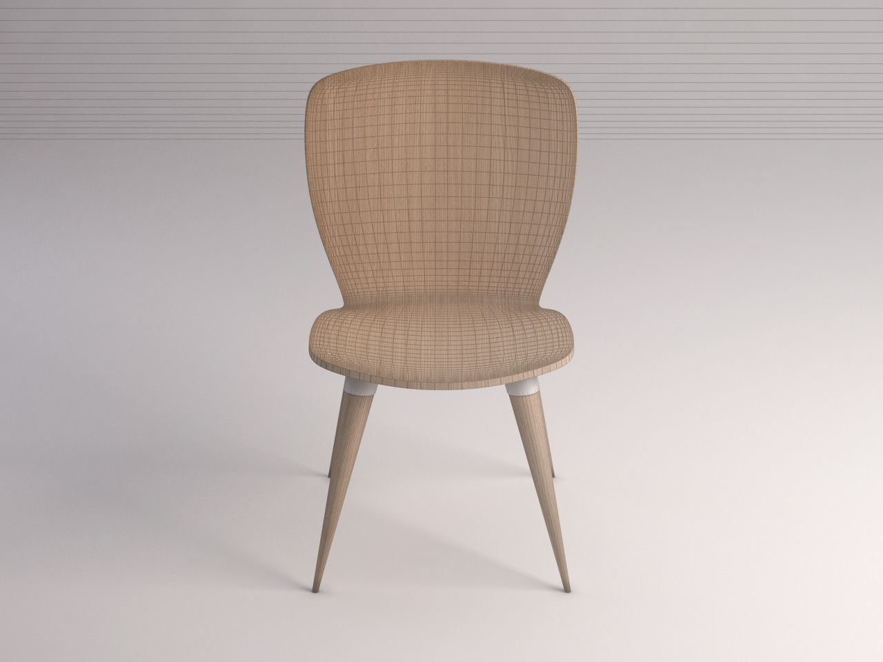 CHAIR---Wood and plastic 3D model_1