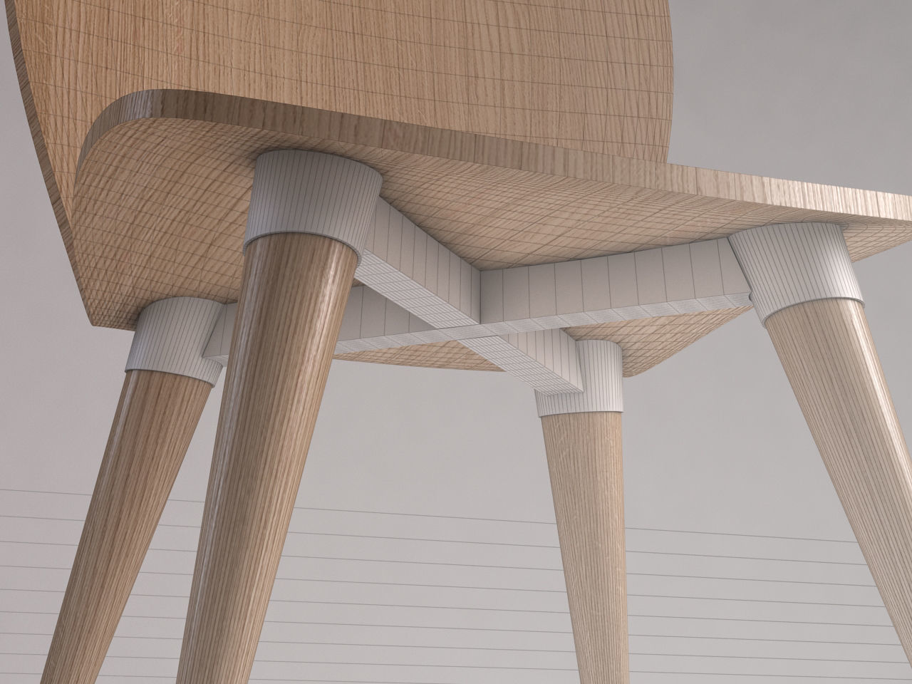 CHAIR---Wood and plastic 3D model_21