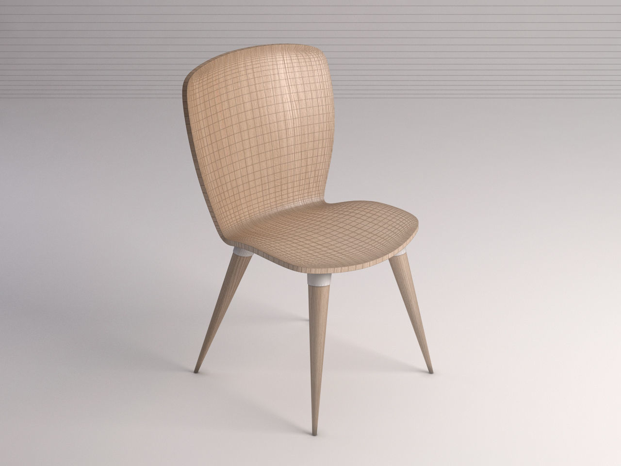 CHAIR---Wood and plastic 3D model_4