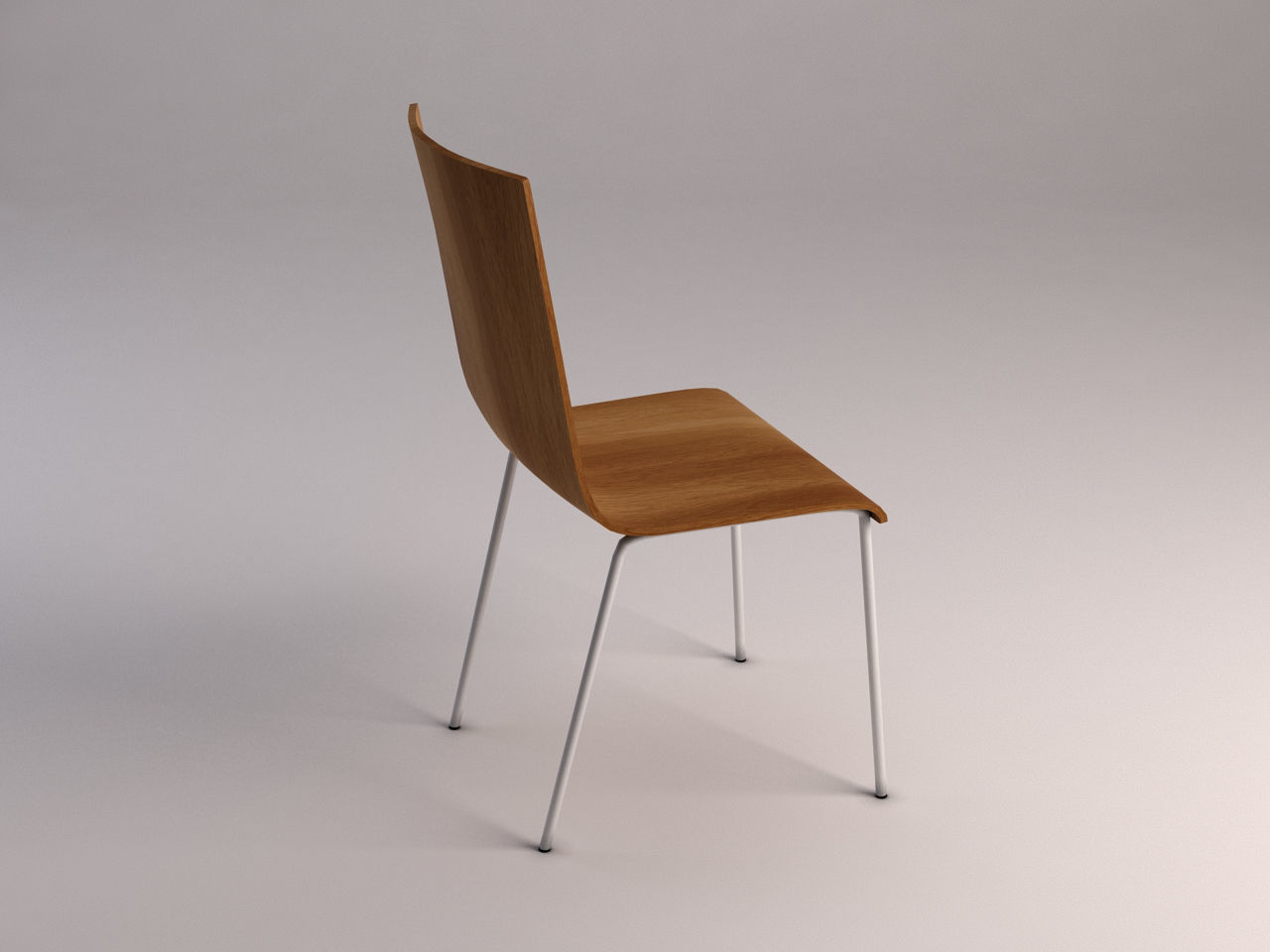 CHAIR---Wooden school chair 3D model_8