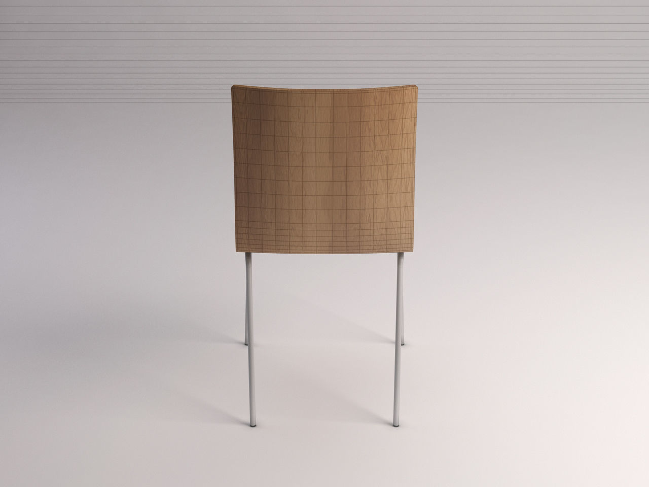 CHAIR---Wooden school chair 3D model_13