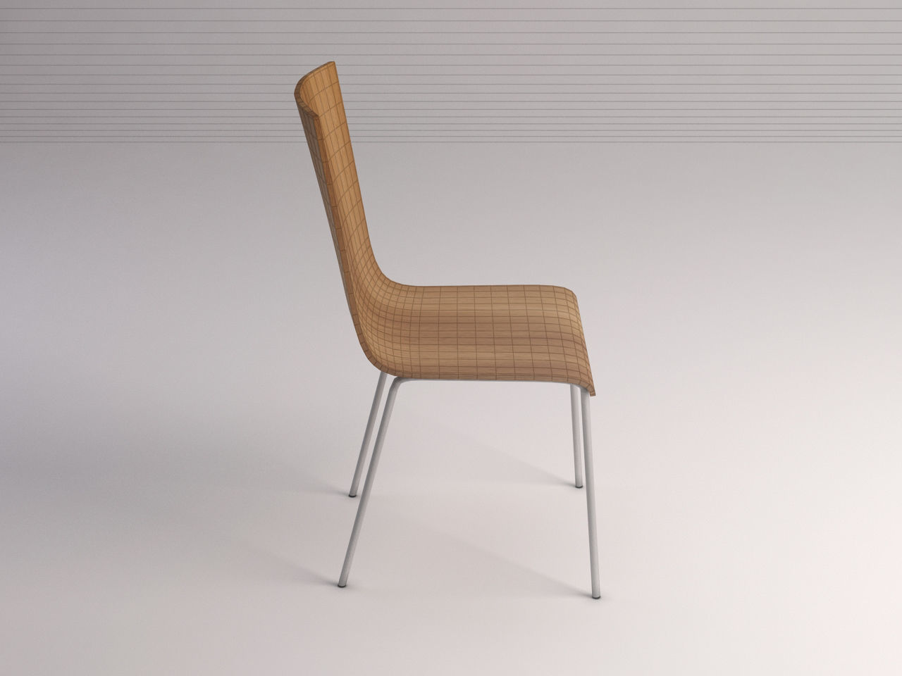 CHAIR---Wooden school chair 3D model_7