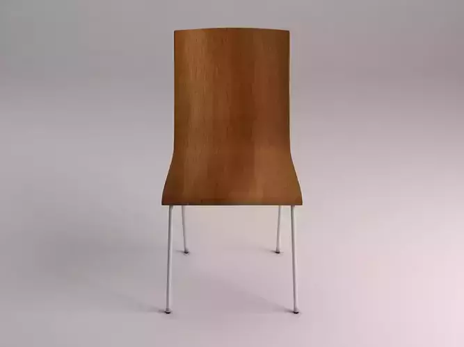 CHAIR---Wooden school chair 3D model