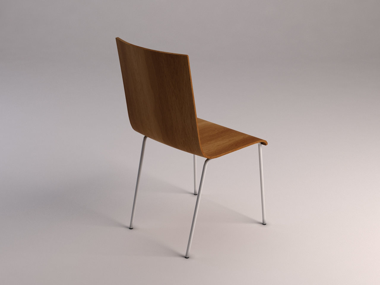 CHAIR---Wooden school chair 3D model_9