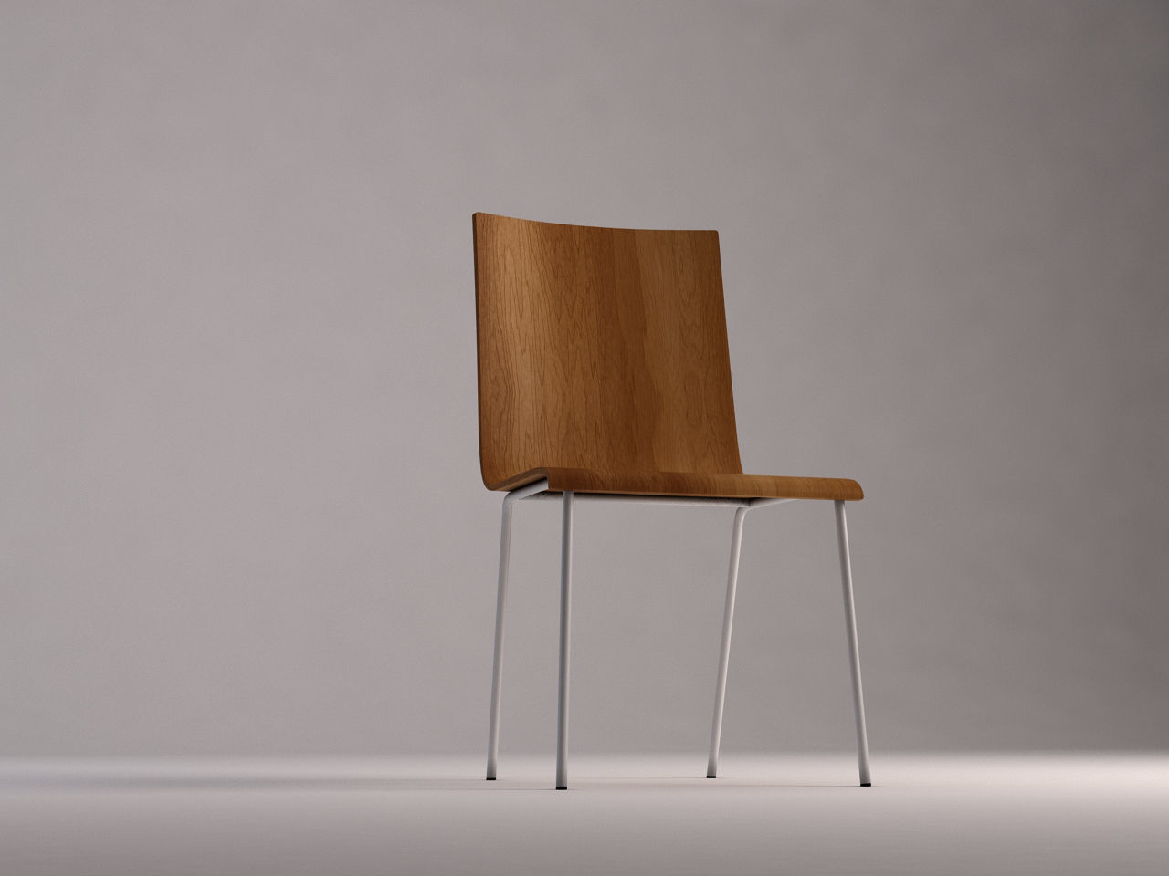 CHAIR---Wooden school chair 3D model_19