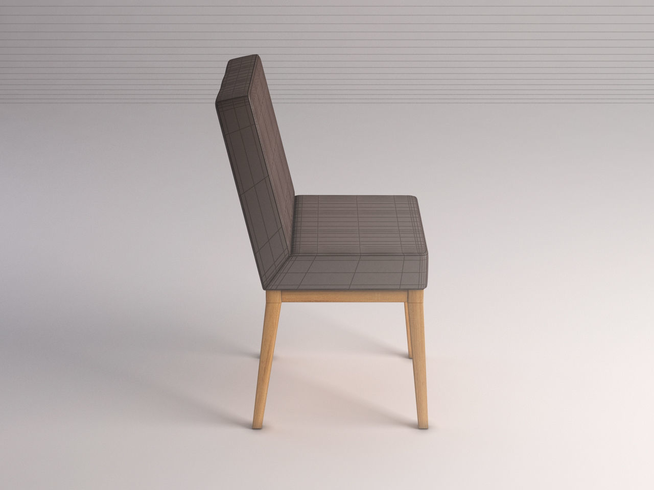 CHAIR---Wool and wood 3D model_7