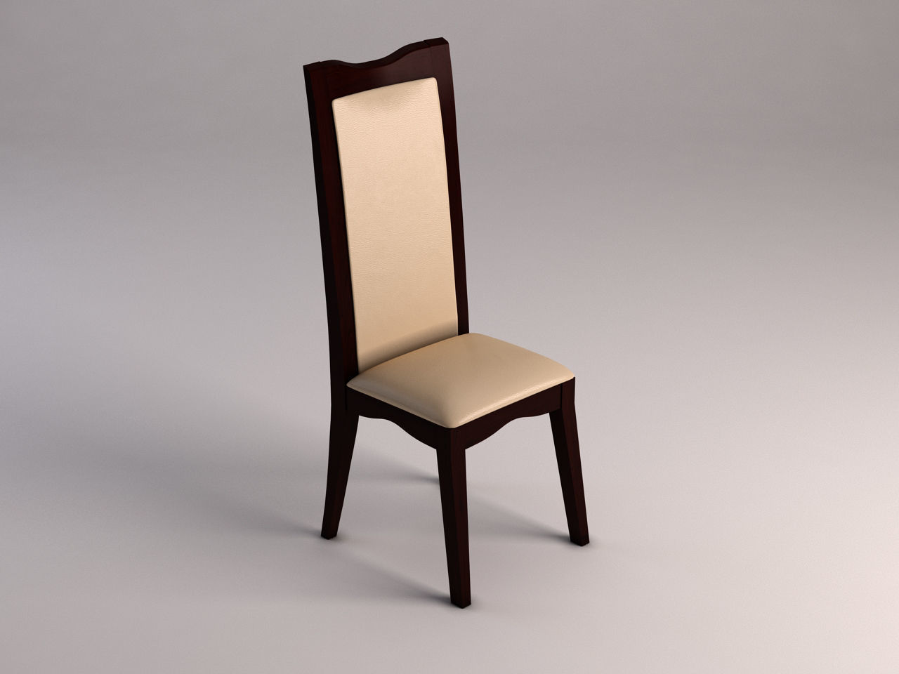 CHAIR---Long back and base leather 3D model_2