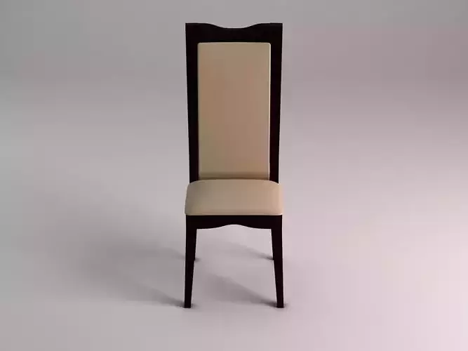 CHAIR---Long back and base leather 3D model