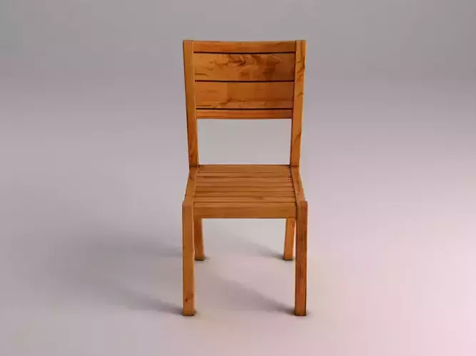 CHAIR---Rustic wood 3D model