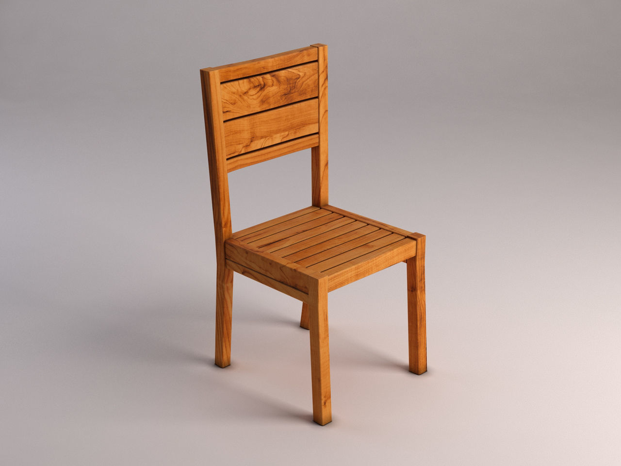 CHAIR---Rustic wood 3D model_3