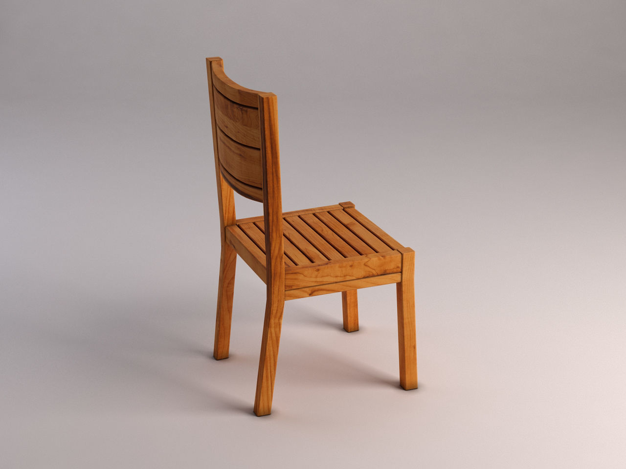 CHAIR---Rustic wood 3D model_8