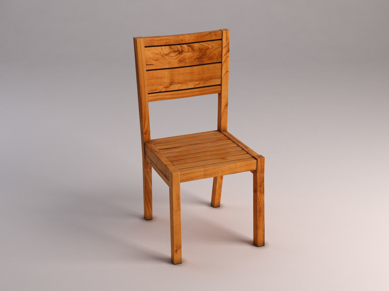 CHAIR---Rustic wood 3D model_2