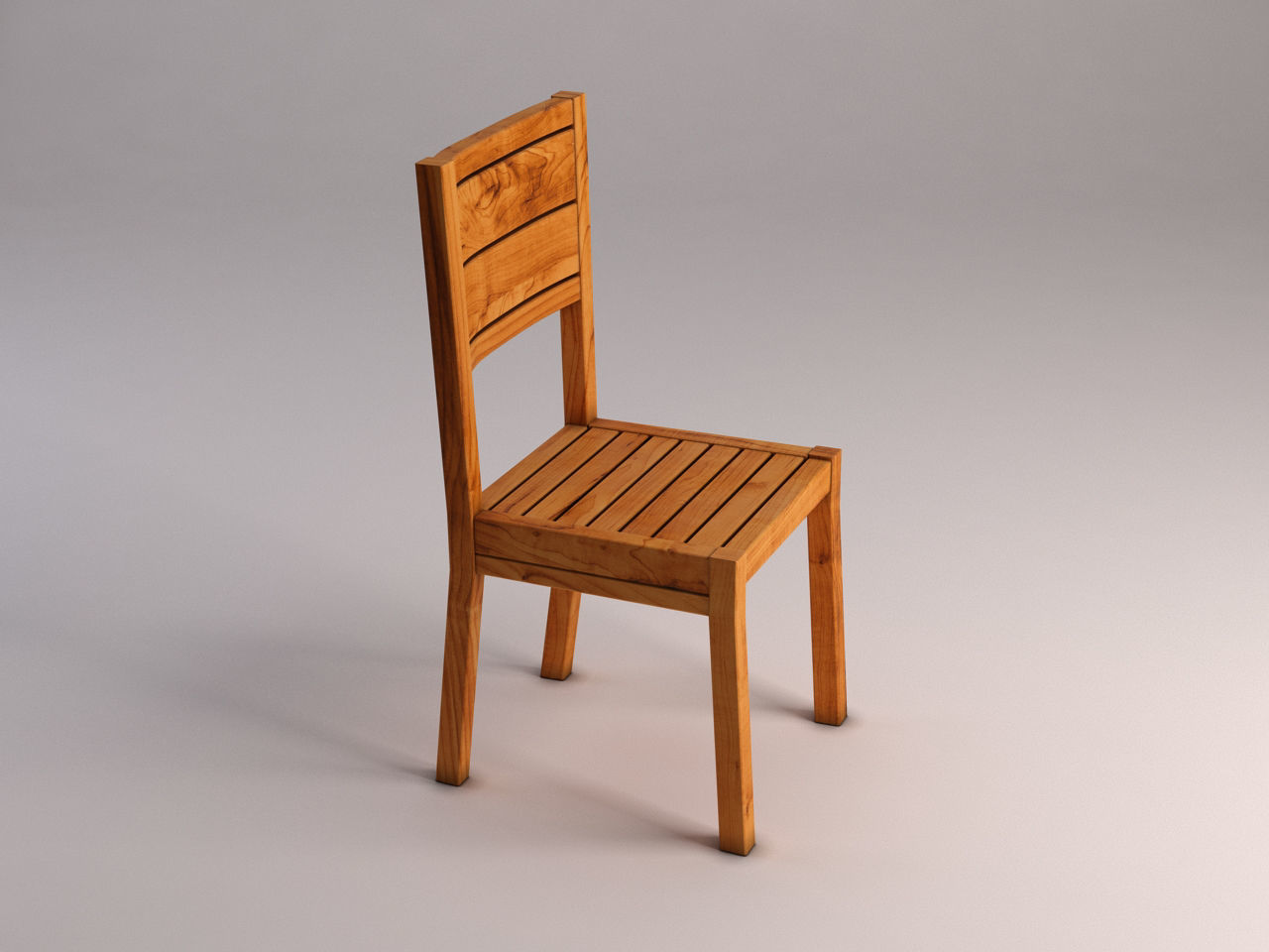 CHAIR---Rustic wood 3D model_5