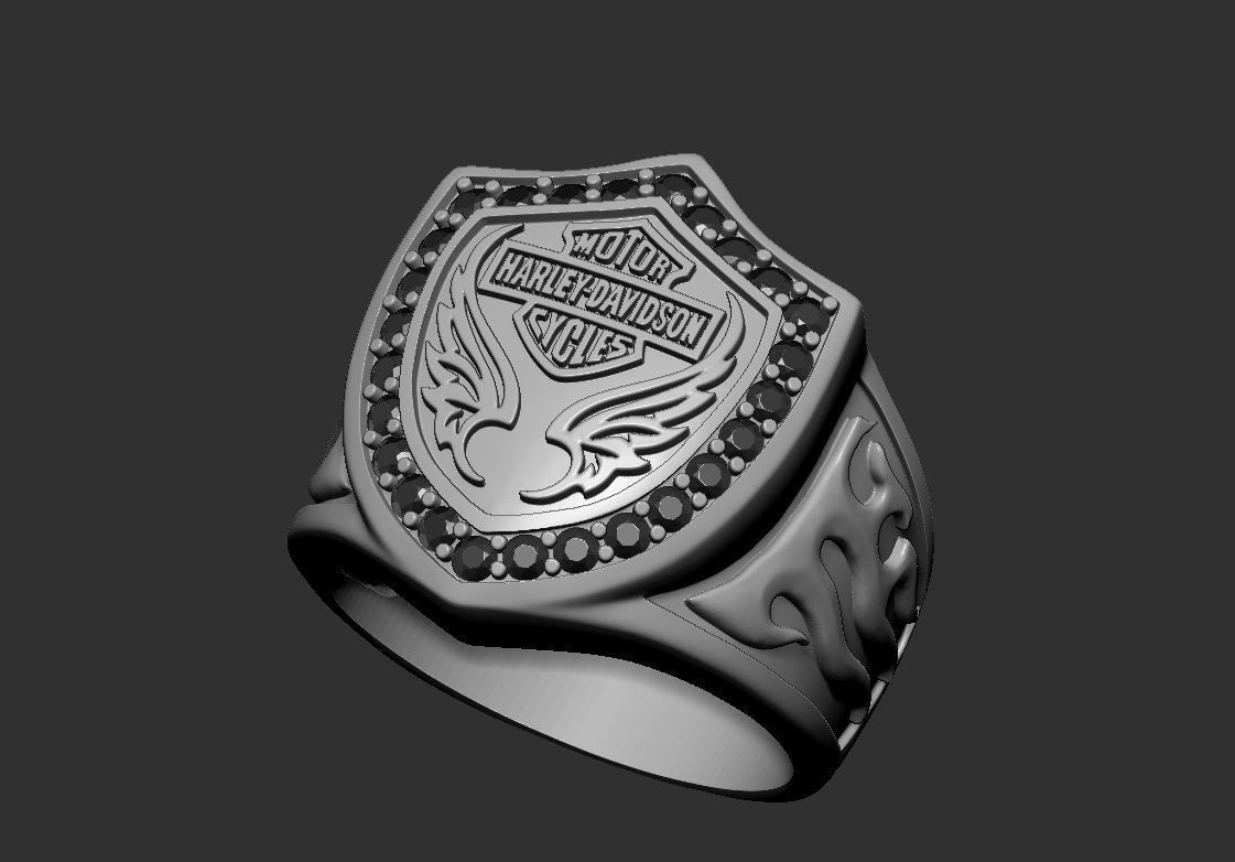Ring Motor Harley Davidson  3D print model_2