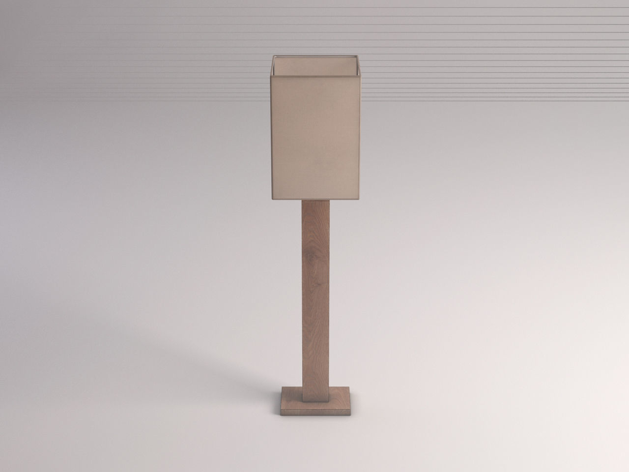 FLOOR LAMP---Cubic lampshade 3D model_1